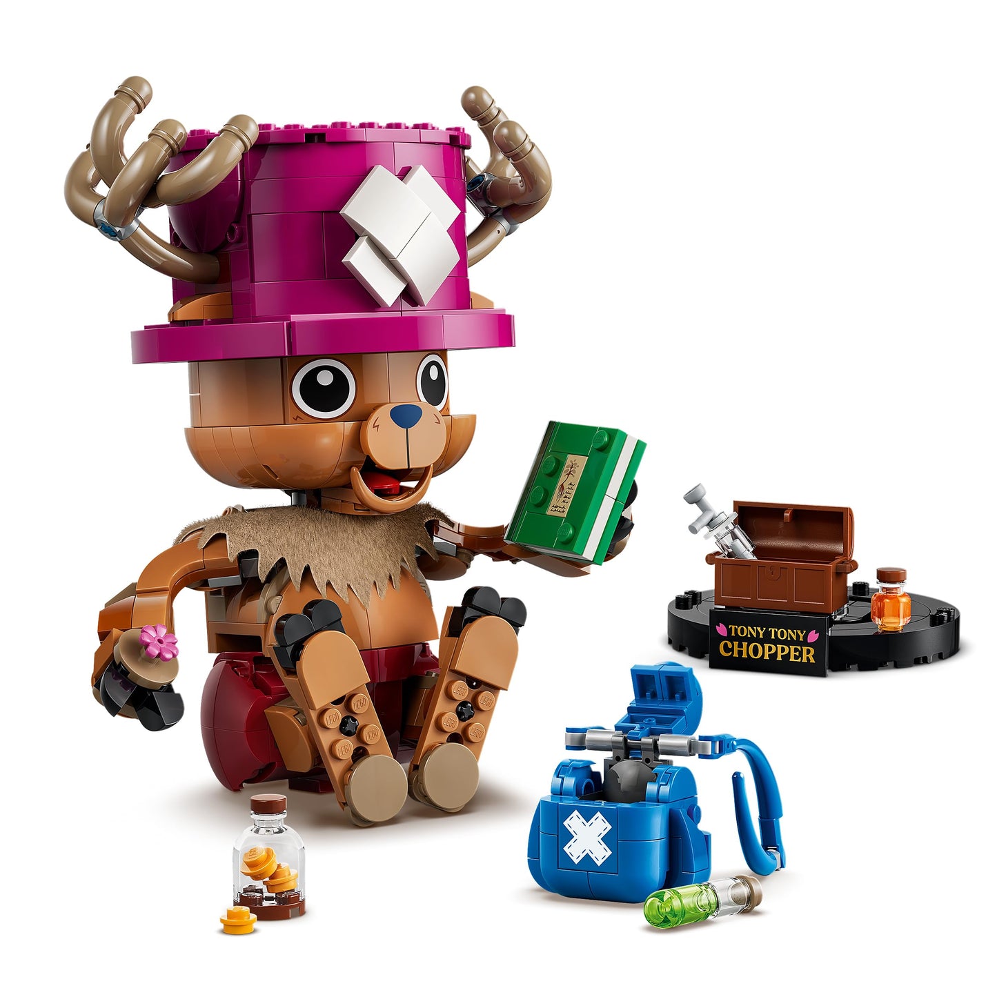 LEGO ONE PIECE Tony Tony Chopper - collectible figure with accessories including Rumble Ball - cute DIY decoration for desk or bedroom - gift for boys, girls and fans aged 9 and over - 75643