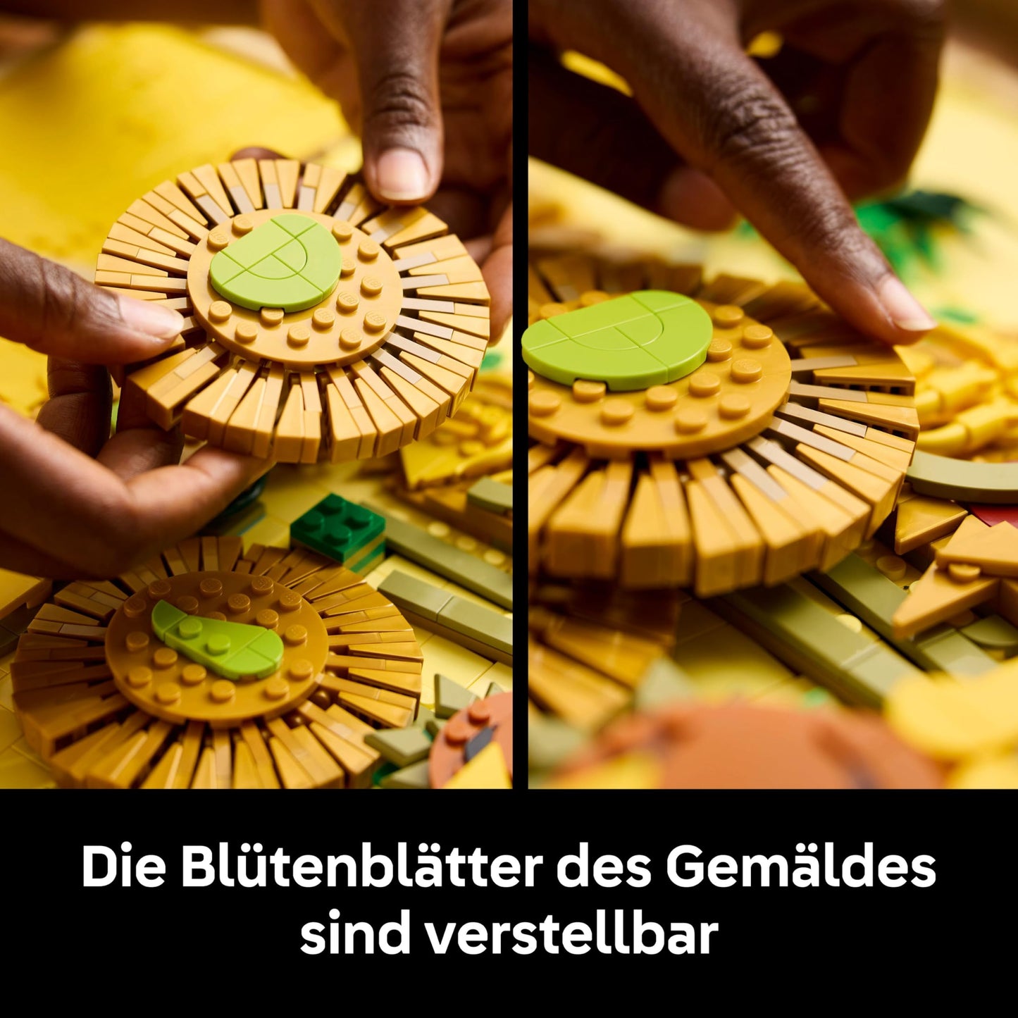LEGO Art Vincent Van Gogh - Sunflowers - 3D flower painting with moving flowers - Decoration for the living room or office - Building kit for adults - Creative gift idea for men & women 31215