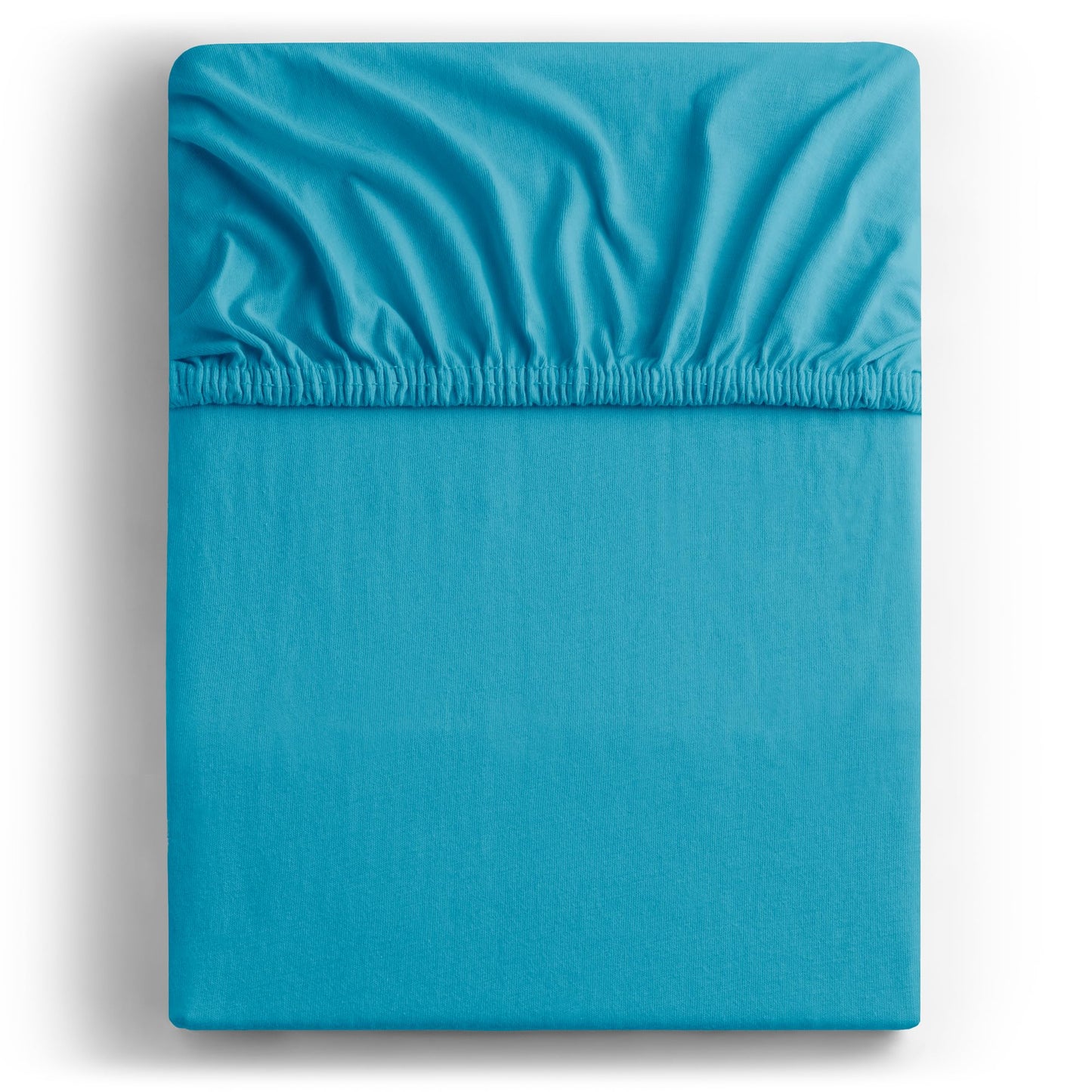 DecoKing fitted sheet 200x220 220x240 cm 100% combed cotton cyan blue fitted sheets jersey box spring bed amber 200 x 220 220 x 240 - Amber