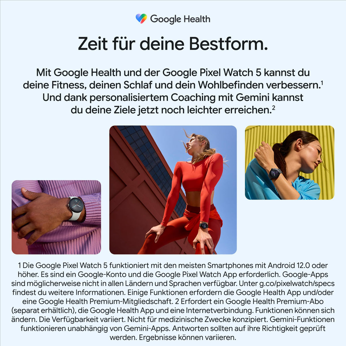 Google Pixel Watch 5 (45 mm) - Smartwatch - Black Case/Obsidian Band, Wi-Fi - GA10894-DE