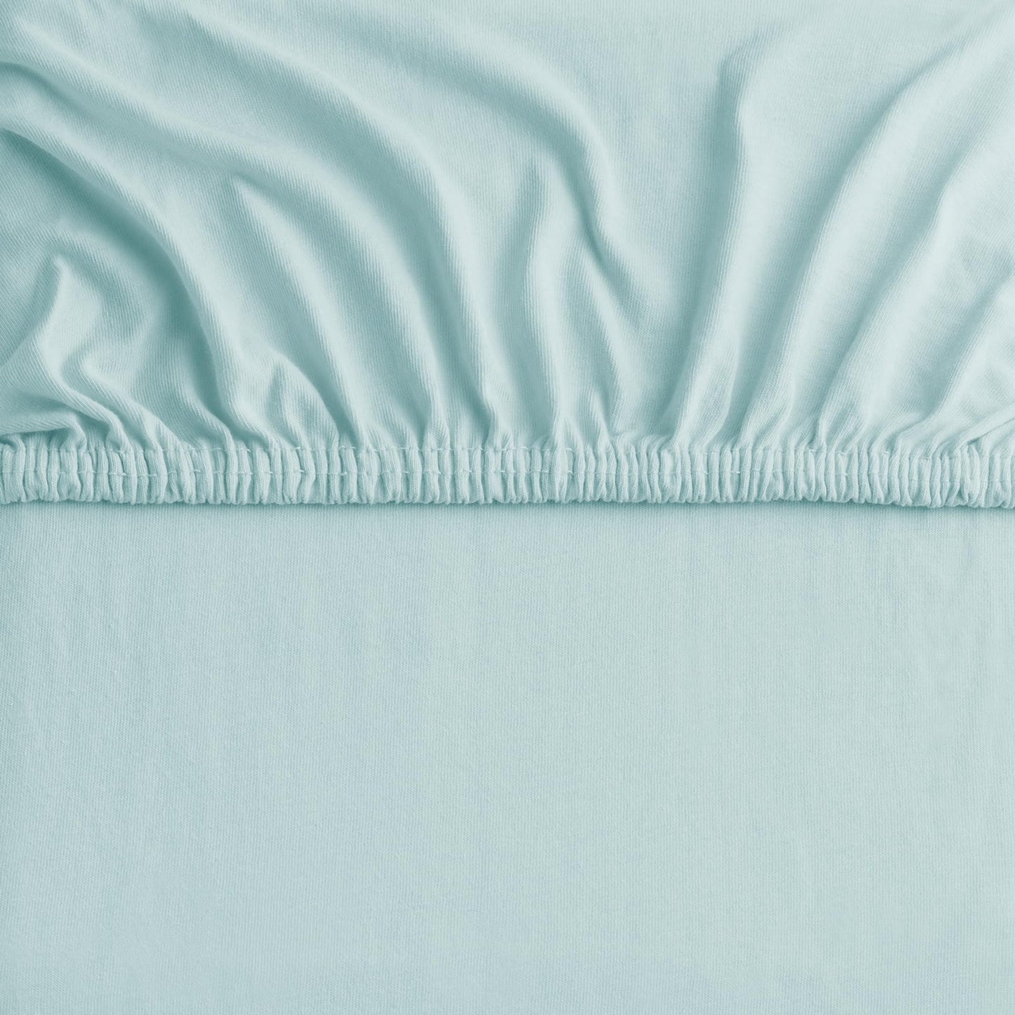 DecoKing fitted sheets 200x220 220x240 cm 100% combed cotton light blue fitted sheets jersey box spring bed Amber 200 x 220 220 x 240