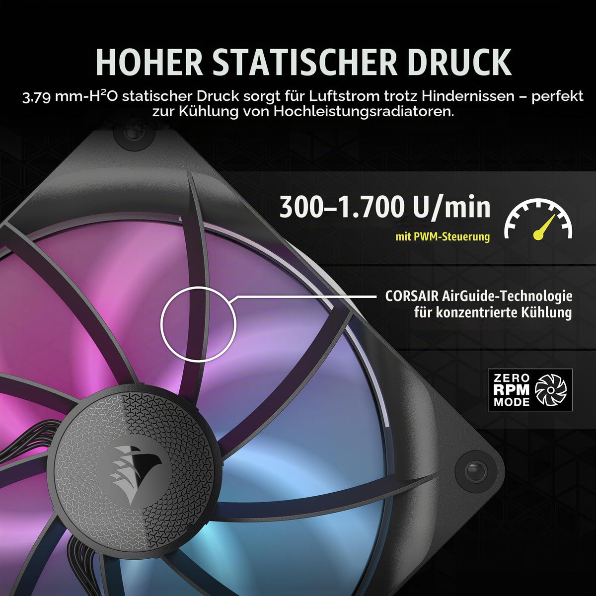CORSAIR iCUE LINK RX140 RGB 140mm PWM Fans – Double Pack, Black - CO-9051020-WW