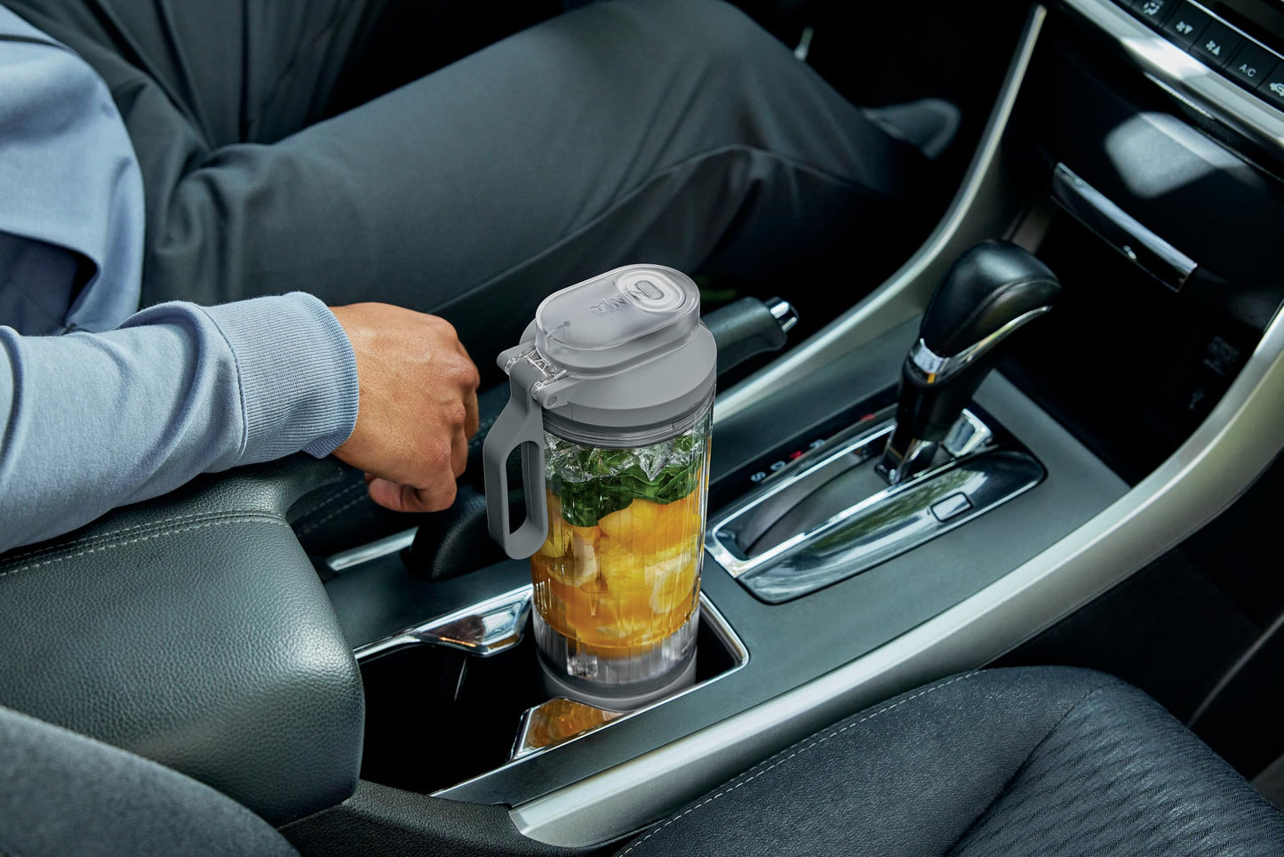 Ninja Blast Max Portable Blender/Smoothie Maker, 570ml, Rechargeable, Blending Cup & Leakproof Lid, 3 Functions, Smoothies, Protein Shakes, Silver BC251EUSL