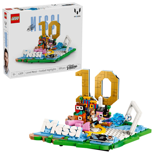 LEGO Editions Lionel Messi - football highlights toy - 3D model building with minifigure to collect - children's room decoration - gift for boys, girls aged 10 and over and adult sports fans - 43011