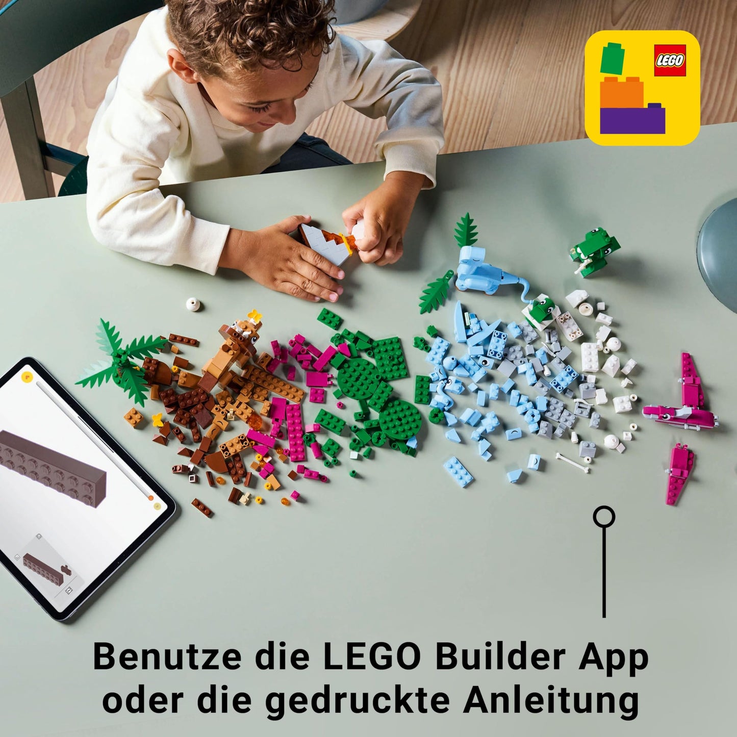 LEGO Classic Creative Dinosaurs, building set with models and animal figures made of bricks, imaginative play experience, gift for boys and girls aged 5 and up, including T.Rex and Triceratops 11041