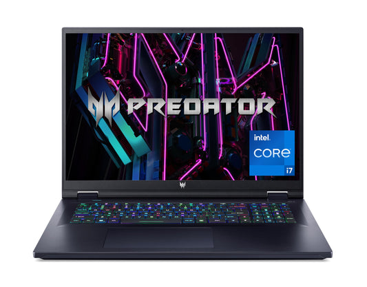 Acer Predator Helios 18 (PH18-71-750Y) Laptop de Gaming, Display IPS WQXGA de 18" cu 165Hz, Intel Core i7 13700HX, 32 GB RAM, SSD de 1 TB, NVIDIA GeForce RTX 4070, Windows 11, Tastatură QWERTZ, negru - NHQKSEG005