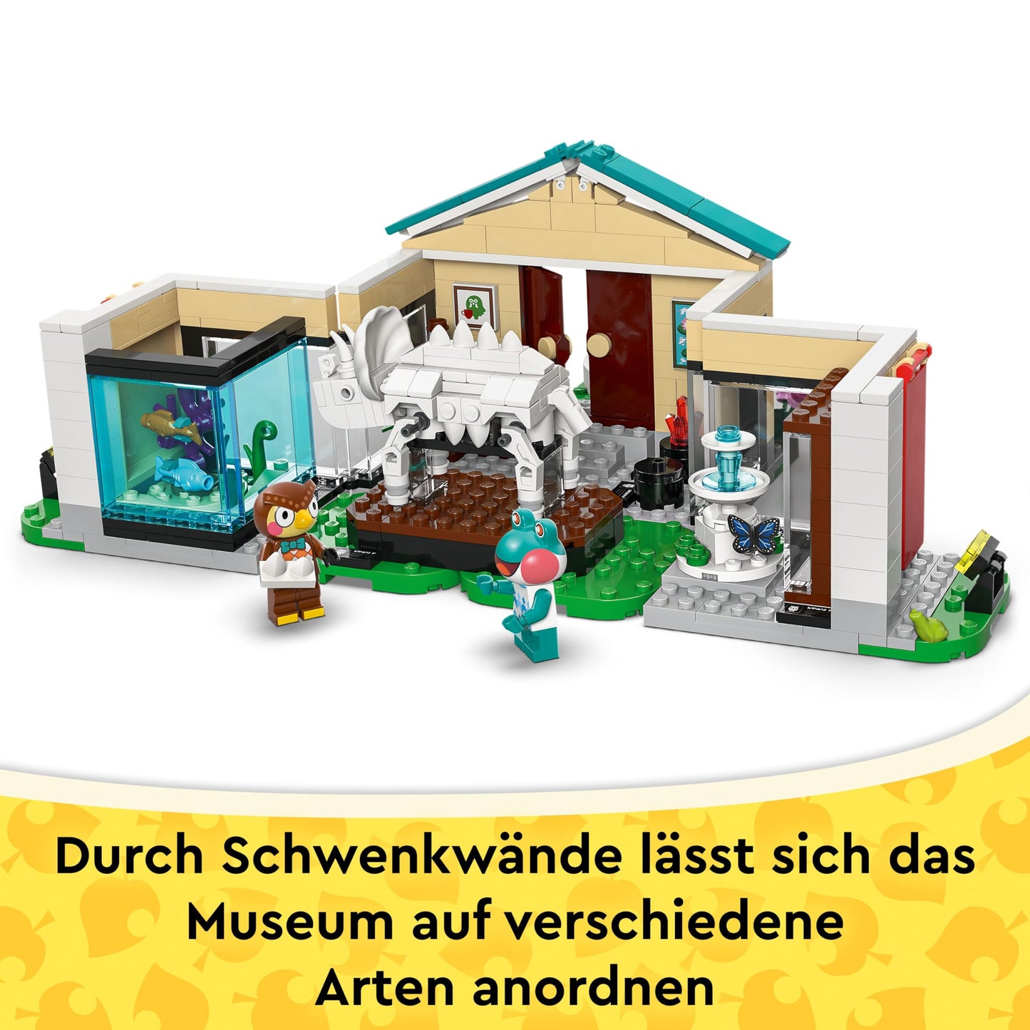 LEGO Animal Crossing - Eugen's Museum Collection - Interactive playset with Eugen & Liliane minifigures, dinosaur fossils & accessories - Gamer gift for girls and boys aged 7 and up - 77056