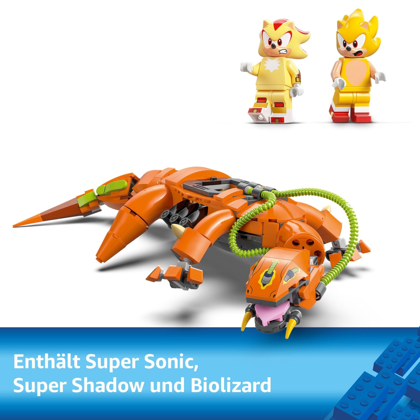 LEGO Sonic the Hedgehog Super Shadow vs. Biolizard, gamer toy, gift for boys and girls, collectible playset for children and video game fans, with figures of the characters 77003