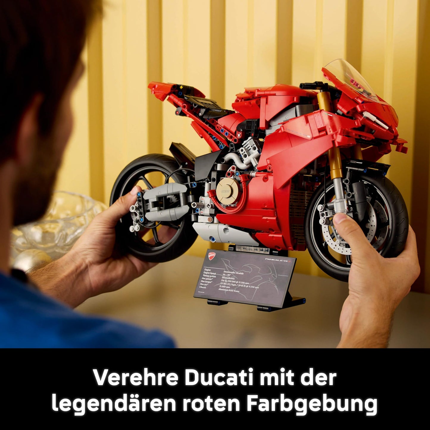 LEGO Technic Ducati Panigale V4 S Motorcycle, Buildable Motorcycle Model, Building Sets for Adults, Men and Women, Ages 18+, Gift Idea for Fans of Ducati and Motorcycles 42202