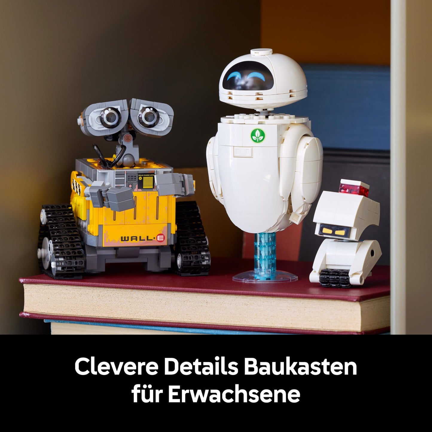 LEGO ǀ Disney and Pixar WALL-E and EVE - model building for adults - robots built from stones with M-O & Hal figures - DIY decoration - collector's item & gift for fans - 43279