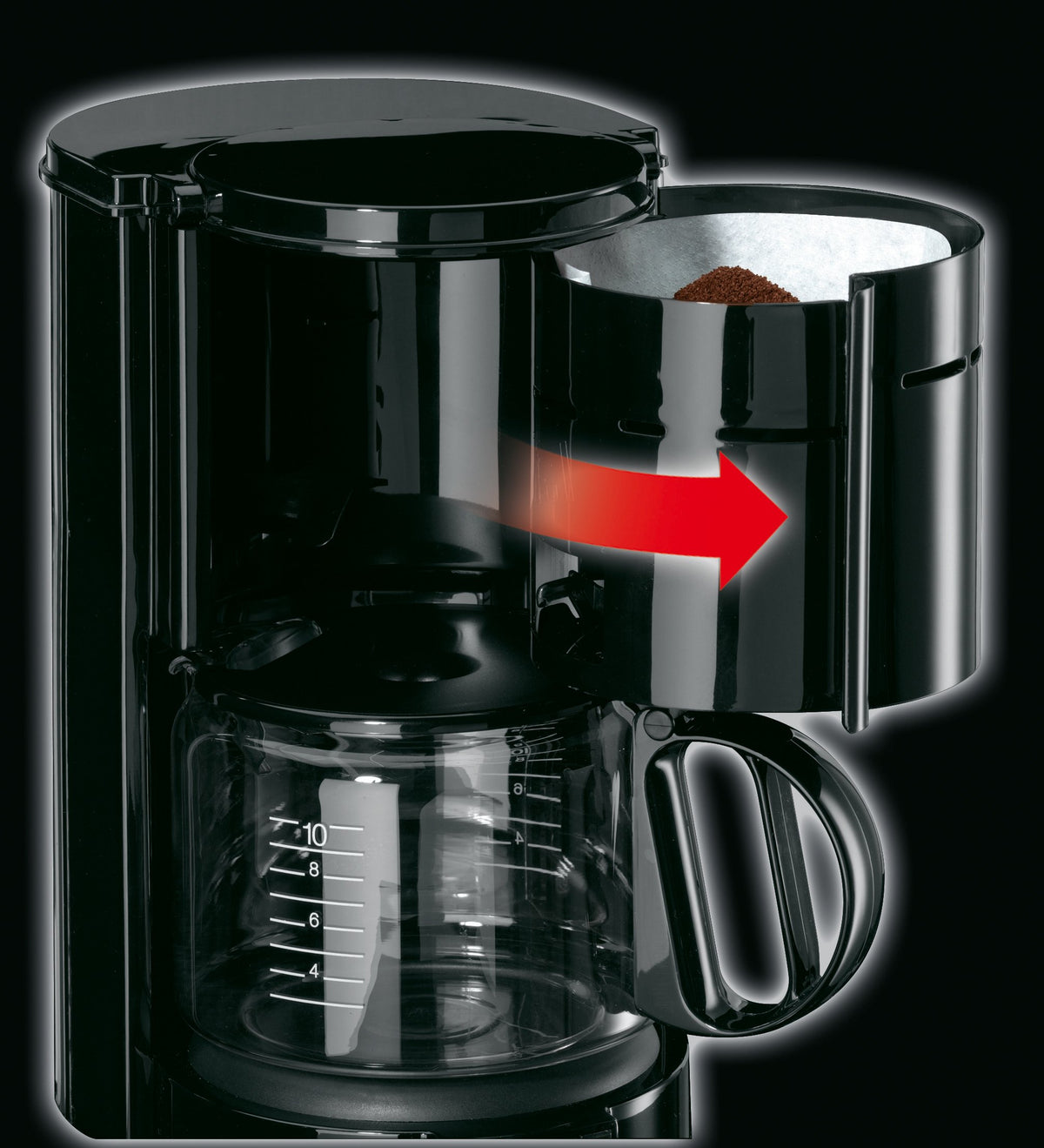Braun Cafetieră KF 47 BK - Cafetieră cu filtru cu carafă din sticlă pentru cafea filtrată clasică, cafea aromatică datorită sistemului OptiBrew, oprire la picurare, automatizare la oprire, negru