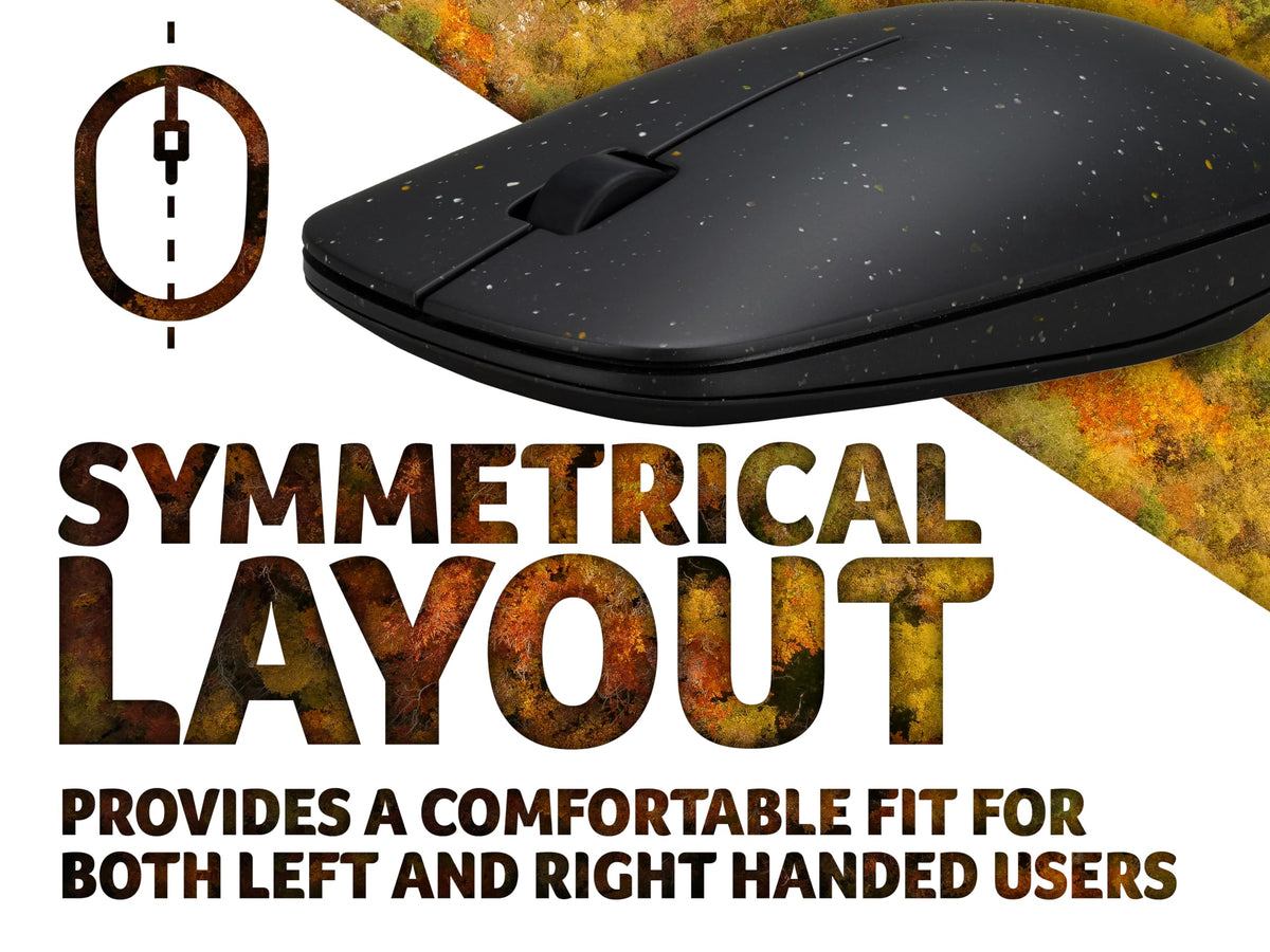 Acer Vero Mouse AMR020 - Wireless Mouse (2.4GHz Wireless Mouse, 1200 DPI, Smart Power Management, ergonomic design for both right and left-handed users, silent scroll wheel, 30% PCR plastic content) black - GP.MCE11.02L