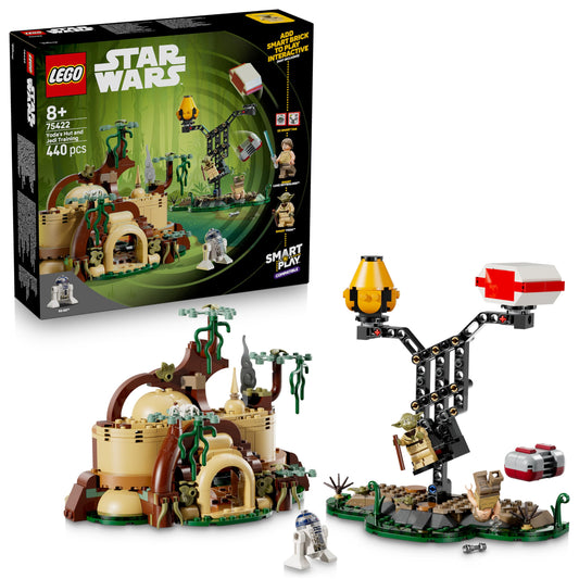 LEGO Star Wars 75422 SMART Play: Antrenament Jedi la coliba lui Yoda - jucărie interactivă compatibilă, incluzând 2 etichete SMART și 2 minifigurine - cadou pentru băieți și fete de la 8 ani în sus și fani adulți