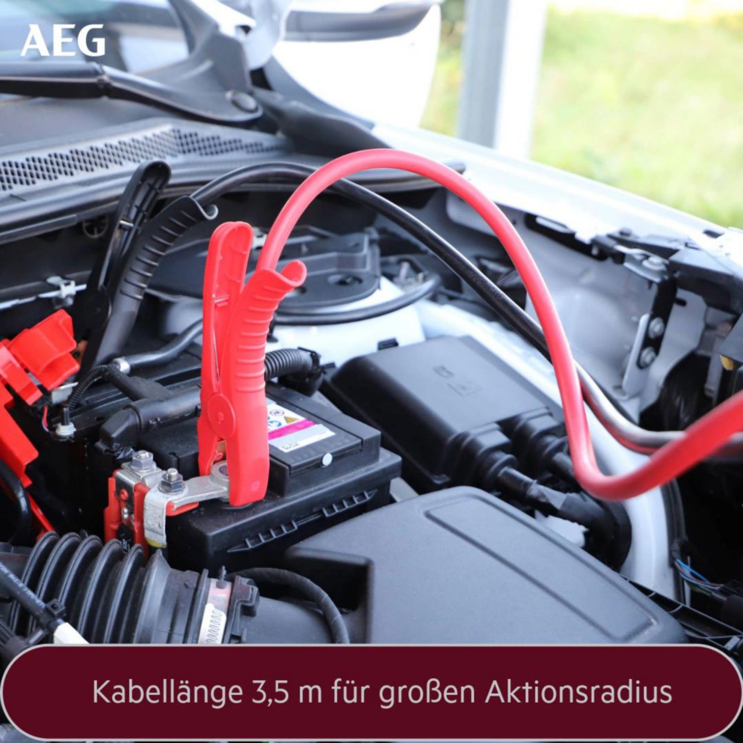 AEG jumper cable SP 25 "Alu-Tec, for 12 volts and 24 volts, in storage bag, DIN 72553 - 97204