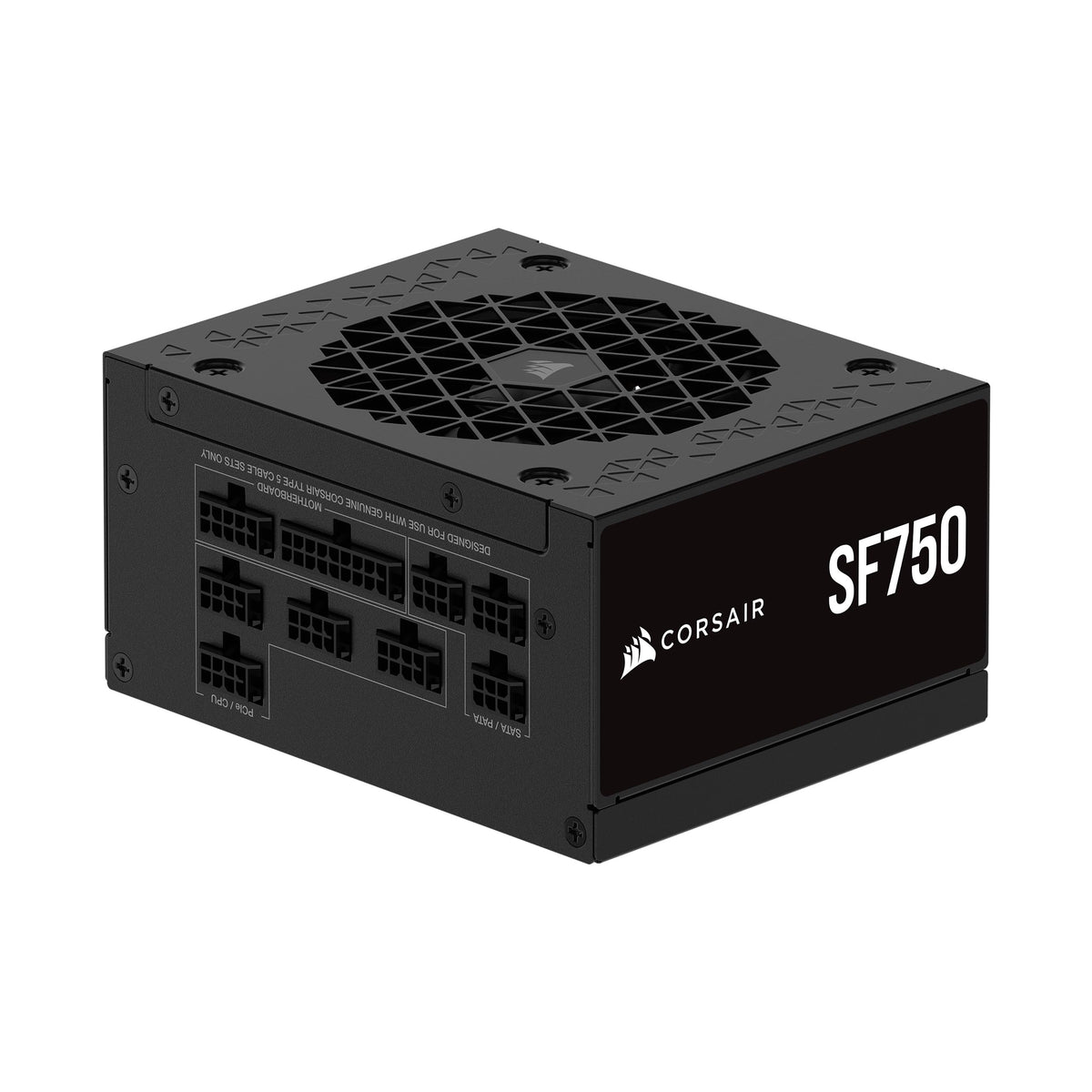 CORSAIR SF750 (2024) Sursă de alimentare ATX complet modulară, silențioasă, 80 PLUS Platinum – Compatibilă cu ATX 3.1 – Capabilă PCIe 5.1 – Suport SFX-to-ATX inclus – Negru - CP-9020284-EU