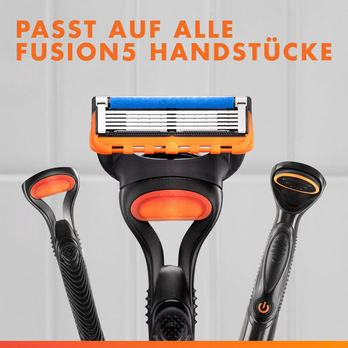 Gillette Fusion 5 Blades for Men, 12 Original Razor Blades, Orange - 8700216478304