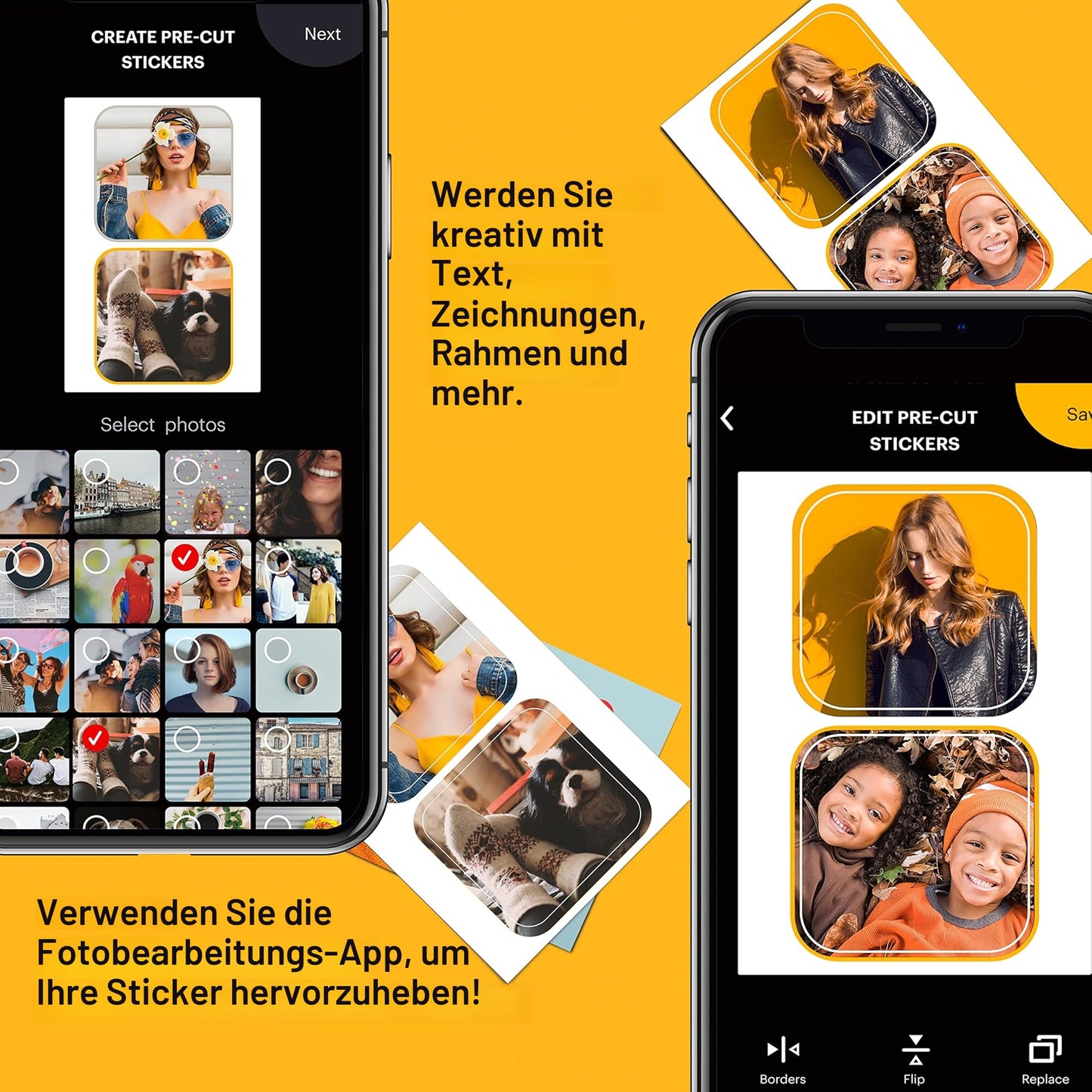 Kodak 2" x 3" Premium Zinc Pre-Cut Sticker Photo Paper (30 Sheets) Compatible with Kodak Step Printer, White, RODZ2X330C