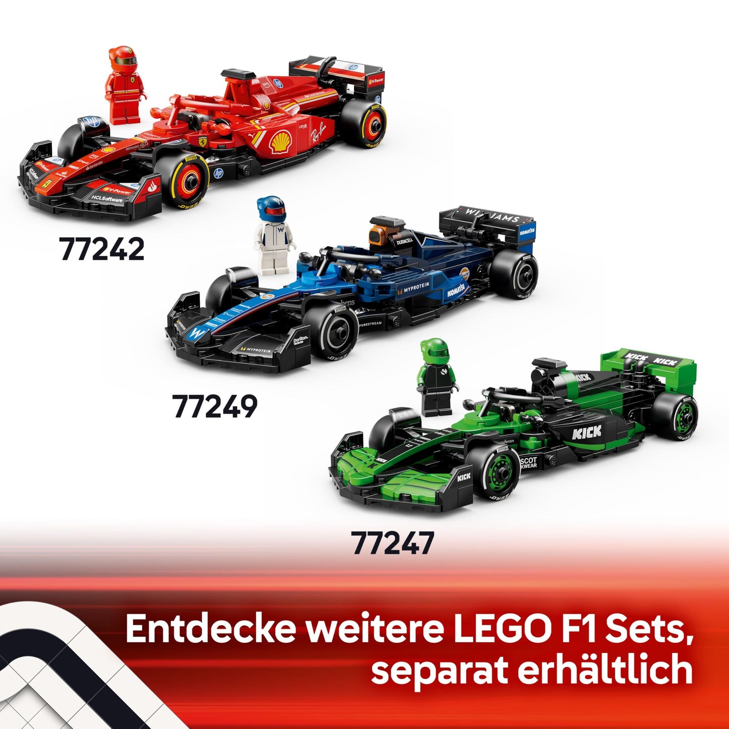 LEGO Speed Champions Aston Martin Aramco F1 AMR24 racing car - toy with Formula 1 minifigure to collect - buildable model car for boys and girls aged 10 and over and adult motorsport fans 77245