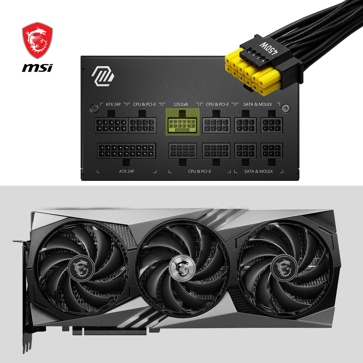 MSI MAG A750GL PCIE5 Sursă de alimentare, 750W, 80 Plus Gold complet modulară, ATX 3.0, suportă GPU PCIe 5.0, ventilator de 120mm FDB cu rulmenți dinamici, Full-Bridge LLC, cabluri plate negre - 7 ani garanție - 306-7ZP8B11-CE0