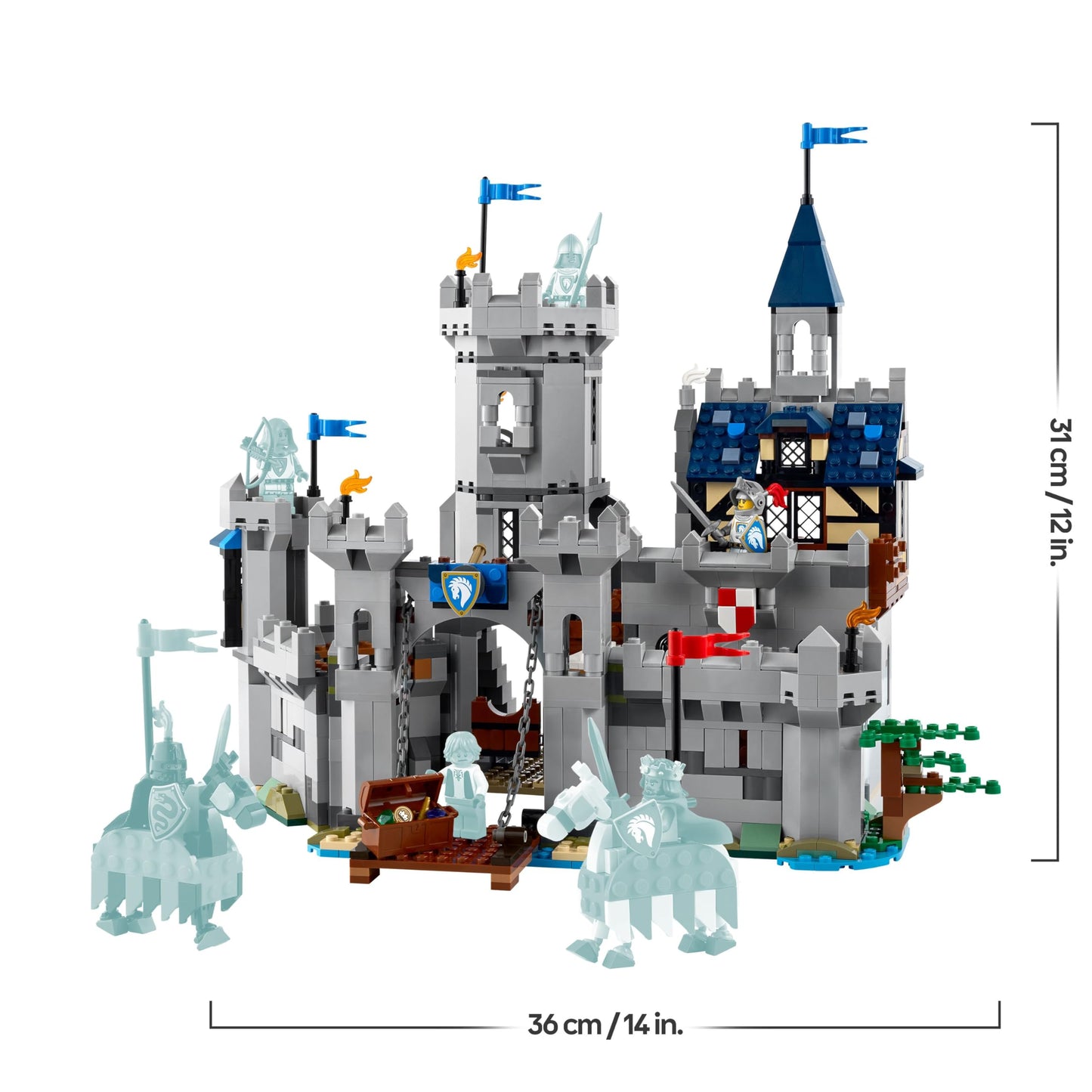 LEGO Creator Knight's Castle in the Middle Ages - 3-in-1 building set - Toy knight's castle - Convertible into knight's tournament scene or city - 6 minifigures - Gift for boys and girls aged 9 and up 31168