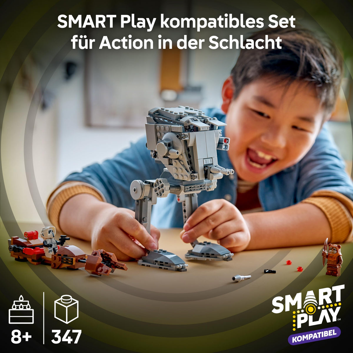 LEGO Star Wars SMART Play Bundle: Throne Room Duel & A-Wing All-In-One Set 75427 & AT-ST Attack on Endor Compatible Set 75424 - Interactive Toys - Gifts for 9+ Year Old Boys & Girls - 75423
