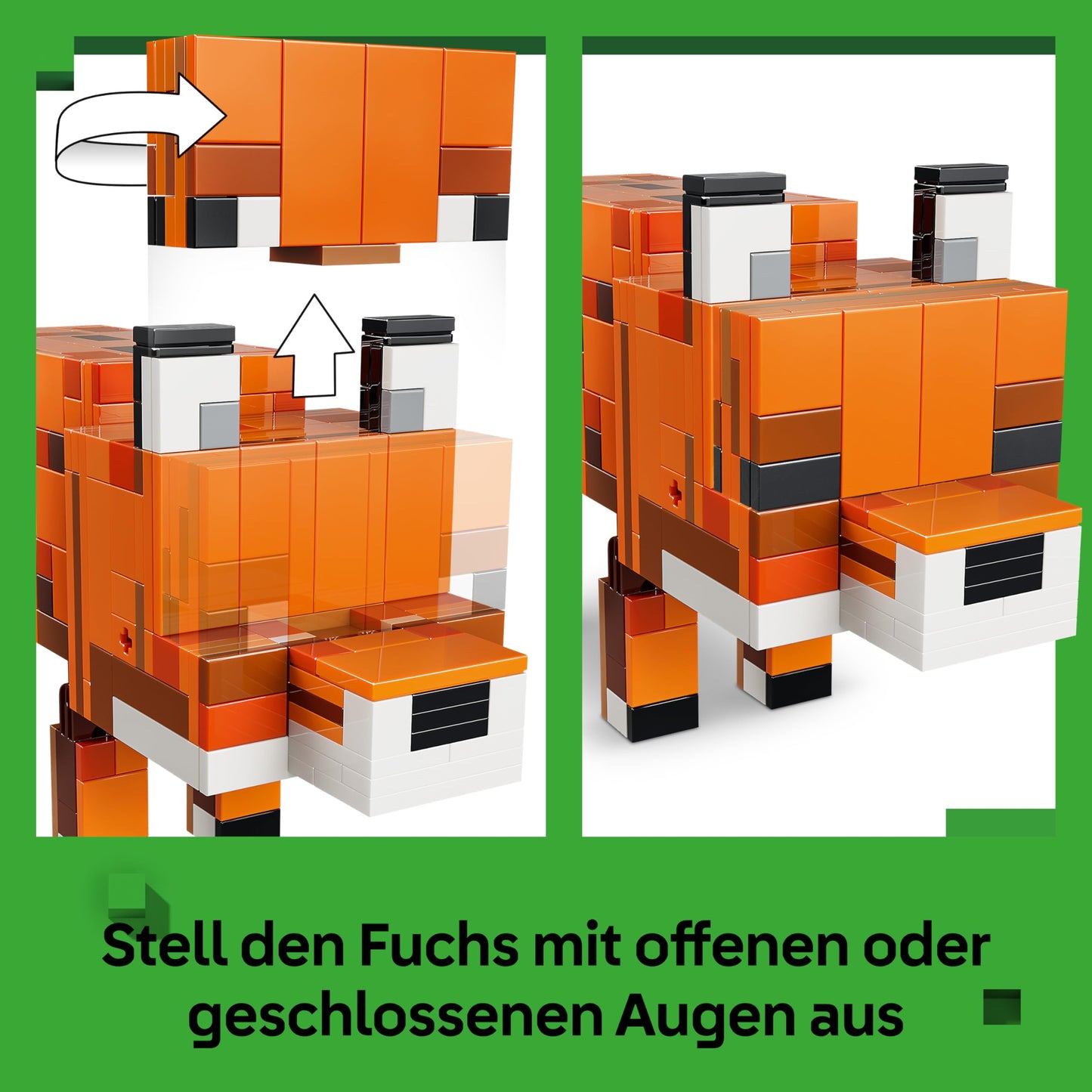 LEGO Minecraft The Fox - 3D puzzle animal figure with accessories - gaming decoration for bedroom or gaming room - gamer toy for a birthday for boys, girls and fans aged 10 and over - 21588