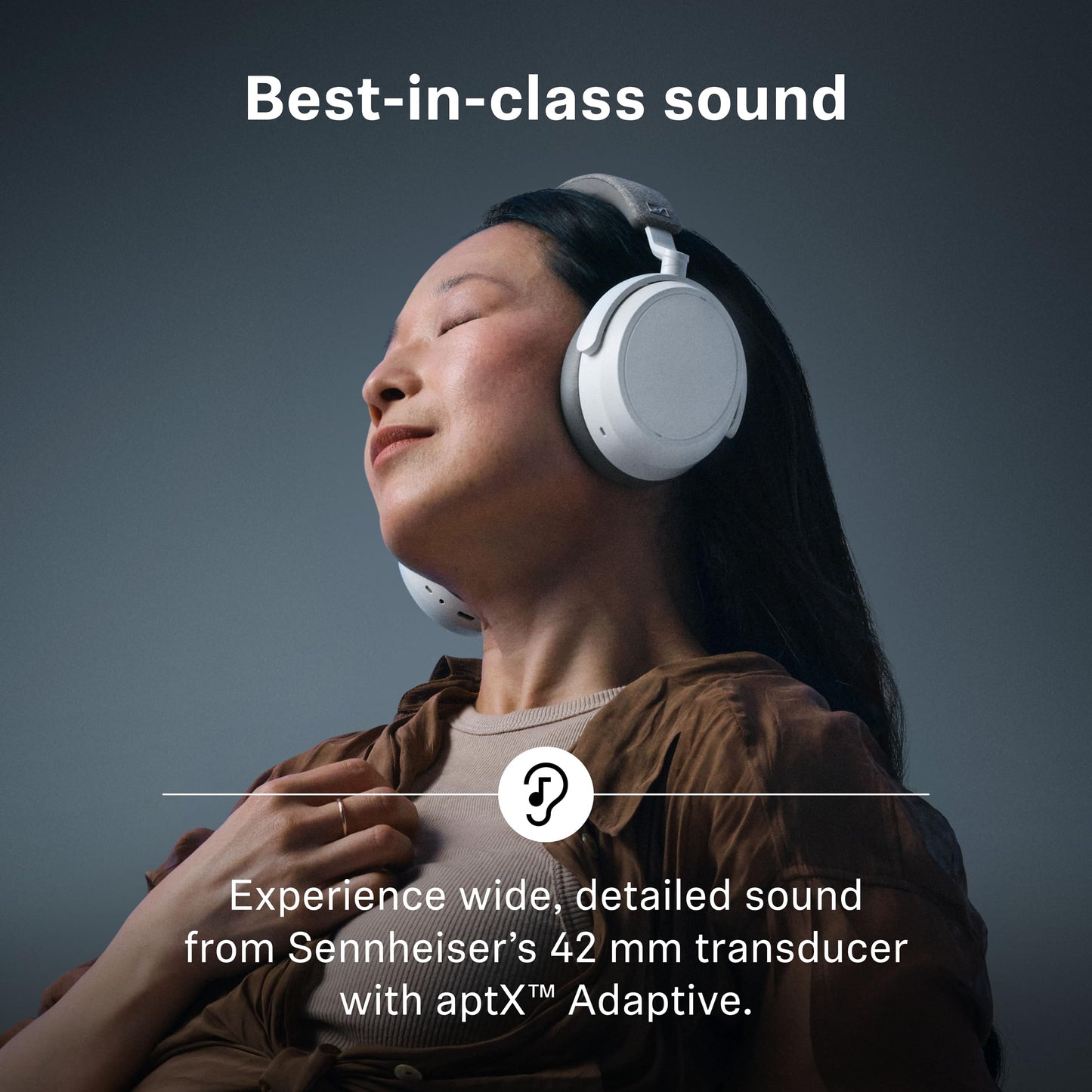 Sennheiser MOMENTUM 4 Wireless Noise Canceling Headphones - Bluetooth headphones headset for crystal clear calls with adaptive noise cancellation, over-ear, 60 h battery, foldable, black - 509266