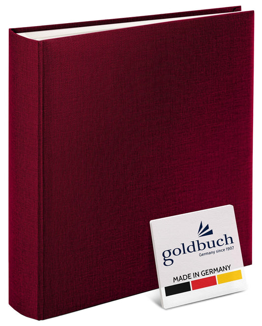 goldbuch 31807 photo album Summertime Trend, 30 x 31 cm, photo book with 100 white pages & glassine dividers, photo album made of linen, memory album, blackberry