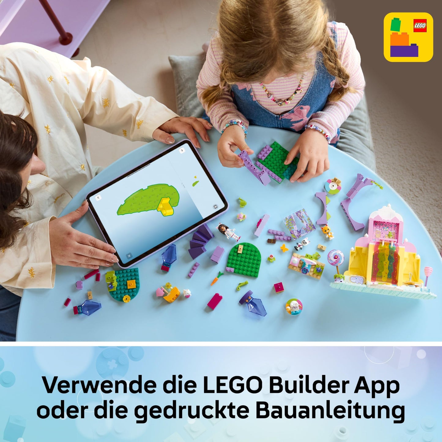 LEGO Gabby's dollhouse - icing mountains and kitten garden - playset with minifigure, panda paw and kitty fairy - doll incl. accessories - gift for girls aged 4 and up & film fans - 11205