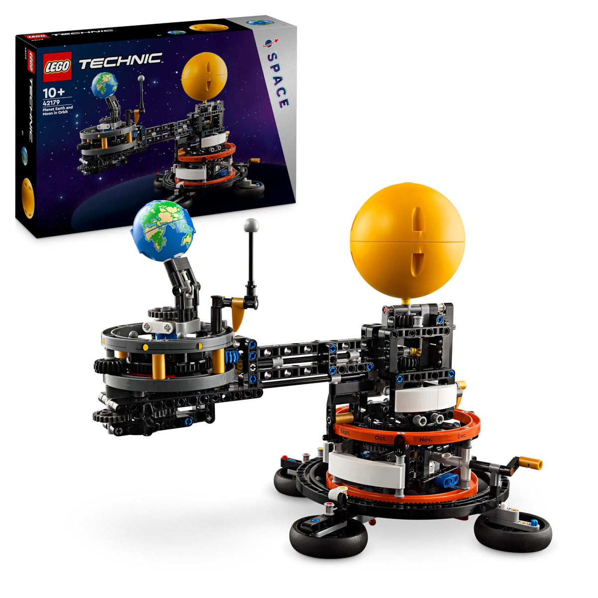 LEGO Technic Soare Pământ Lună Model Set de Joc, Cadou pentru Copii de la 10 Ani, Jucărie Spațială pentru Reprezentarea Sistemului Solar, permite băieților și fetelor să se joace creativ 42179