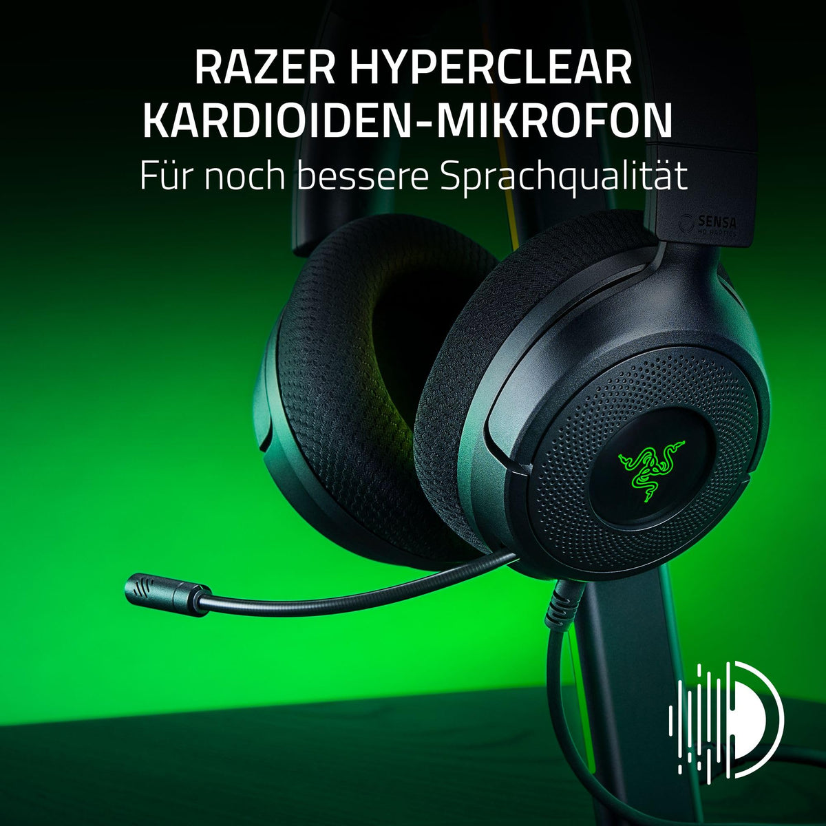 Razer Kraken V4 X Sensa HD Haptics - Căști de gaming cu fir și haptică HD - Driveri Triforce de 40 mm - Microfon HyperClear cu caracteristică cardioidă - Sunet surround 7.1 - RZ04-05730100-R3M1