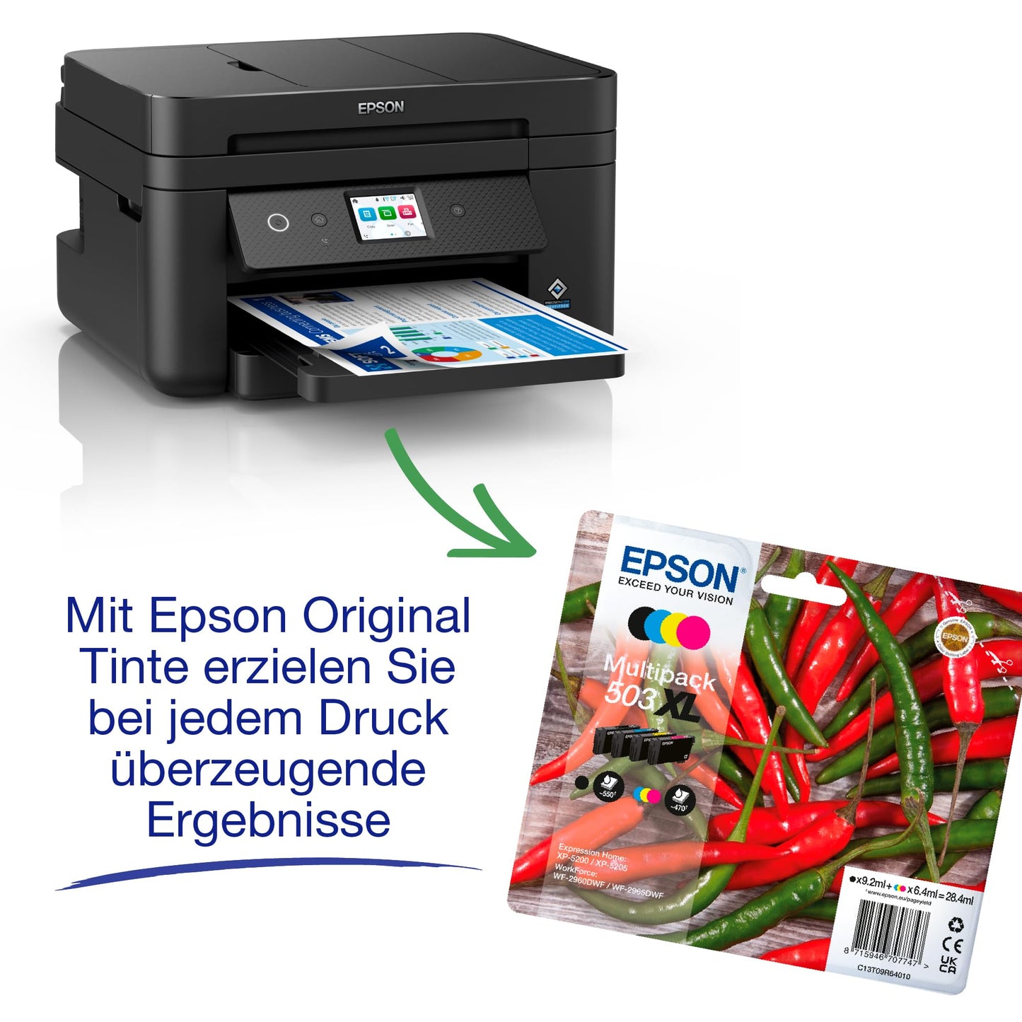 Epson Workforce WF-2960DWF A4 wireless multifunction inkjet printer - C11CK60403