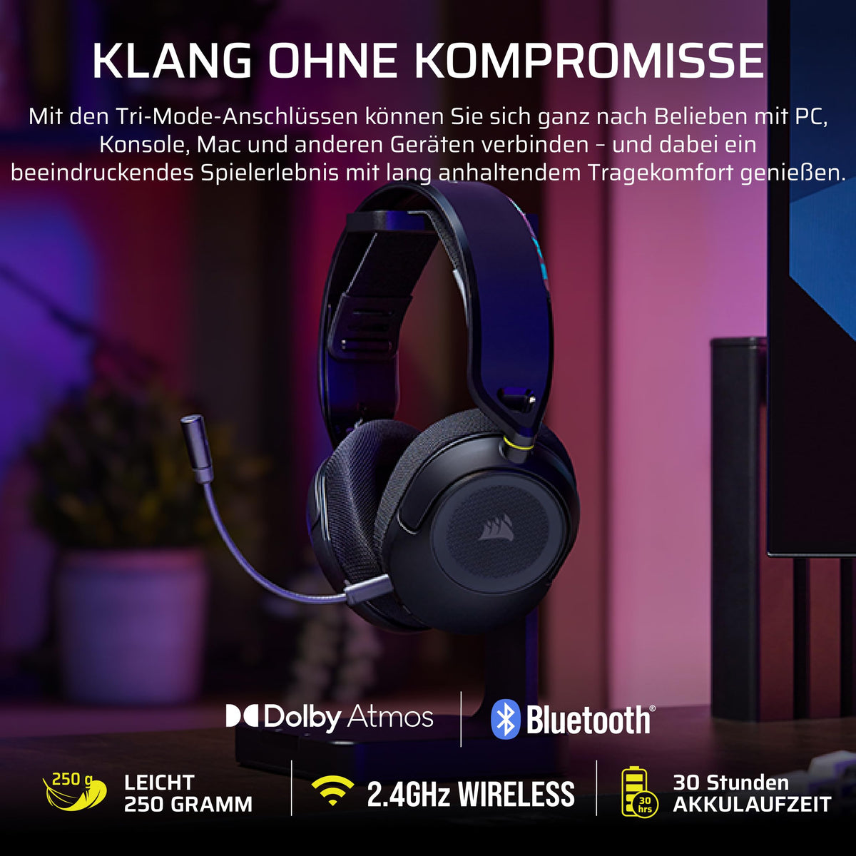 Corsair HS35 v3 Wireless Gaming-Headset cu microfon – Negru - CA-9011401-WW