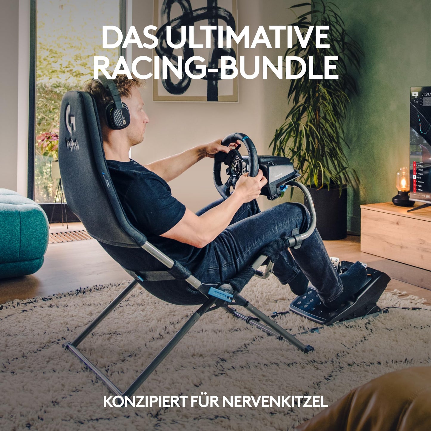 Logitech G923 Trueforce Wheel & Pedals PC/PS5 + Playseat Challenge X Bundle (941-000149 / G.00248)