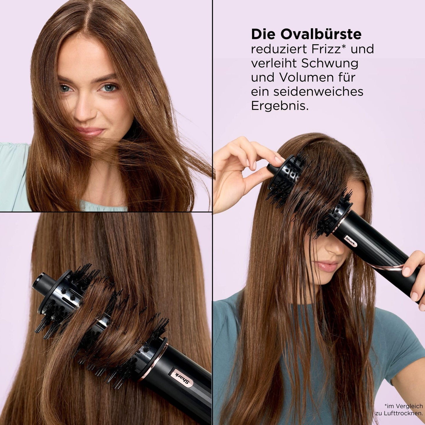 Shark FlexStyle 5-in-1 Air Styler & Hair Dryer, Auto Wrap Curl Attachment, Paddle Brush, Oval Brush, Concentrator, Diffuser, Storage Case, No Heat Damage, Black/Rose Gold, HD446EU