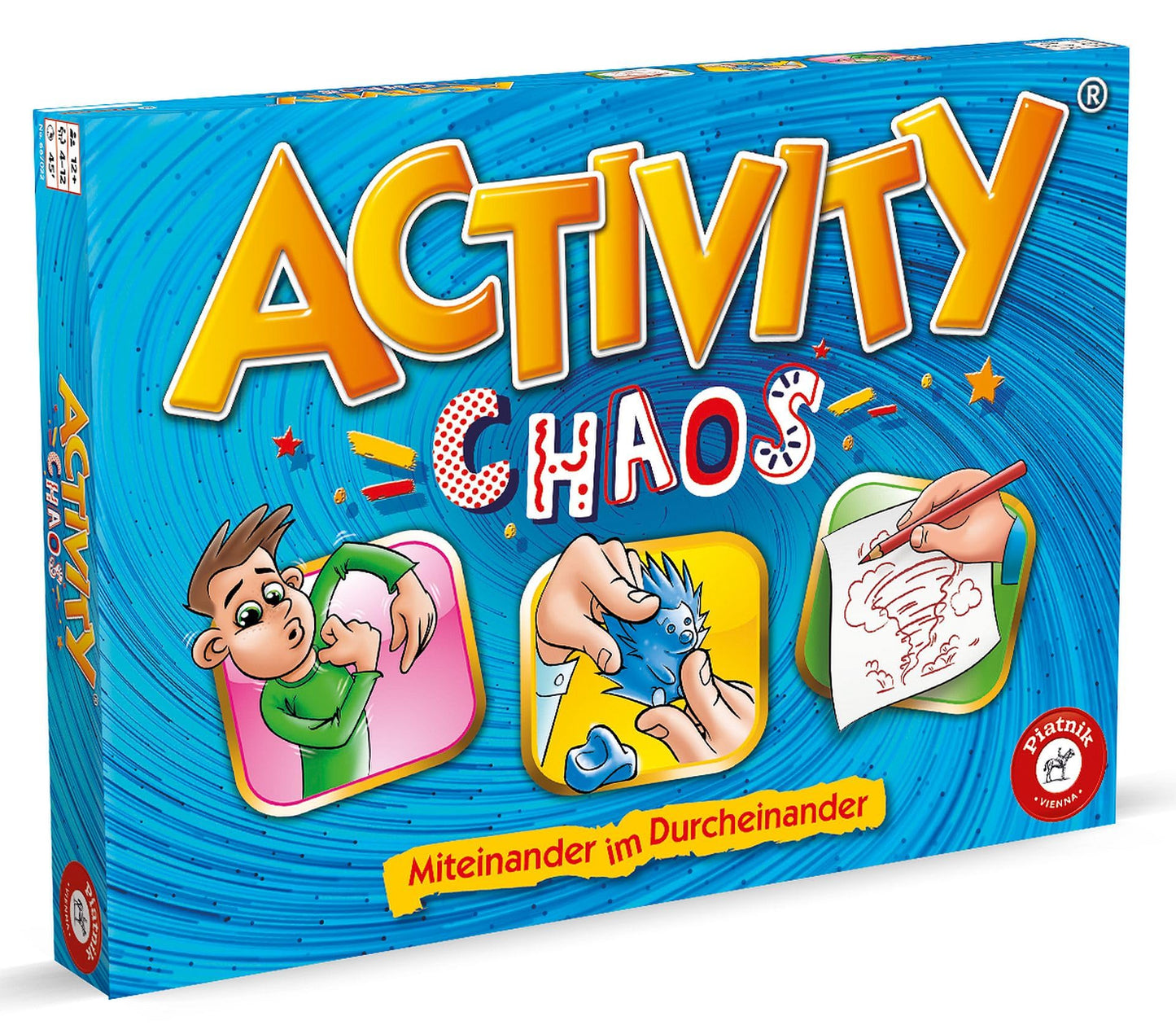 Piatnik Chaos The newest addition to the Piatnik family Simultaneous representation and guessing Pantomime, drawing, kneading are in demand 660 new terms Family party game 2 teams from 12+ Blue - 6670