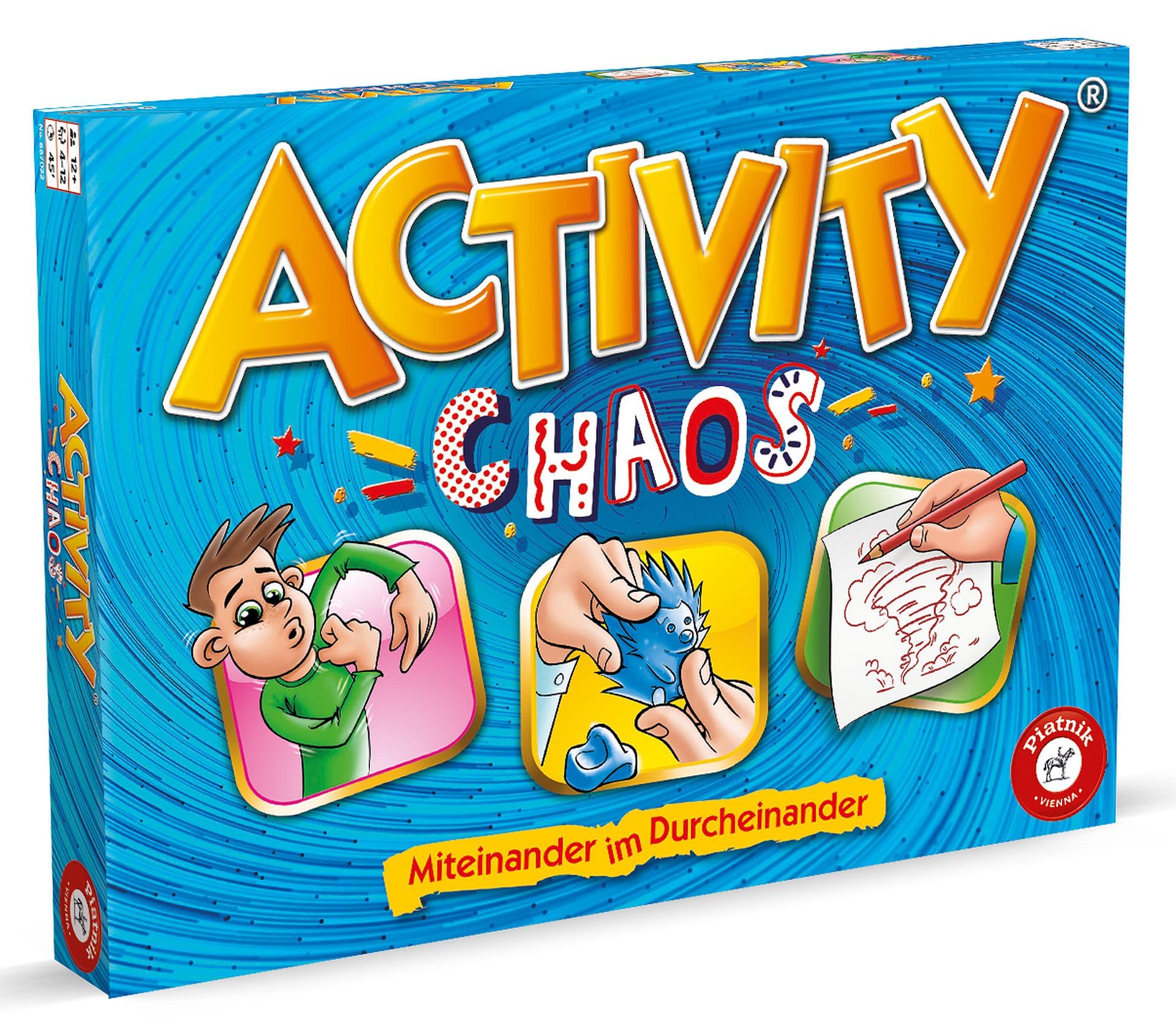 Piatnik Chaos The newest addition to the Piatnik family Simultaneous representation and guessing Pantomime, drawing, kneading are in demand 660 new terms Family party game 2 teams from 12+ Blue - 6670