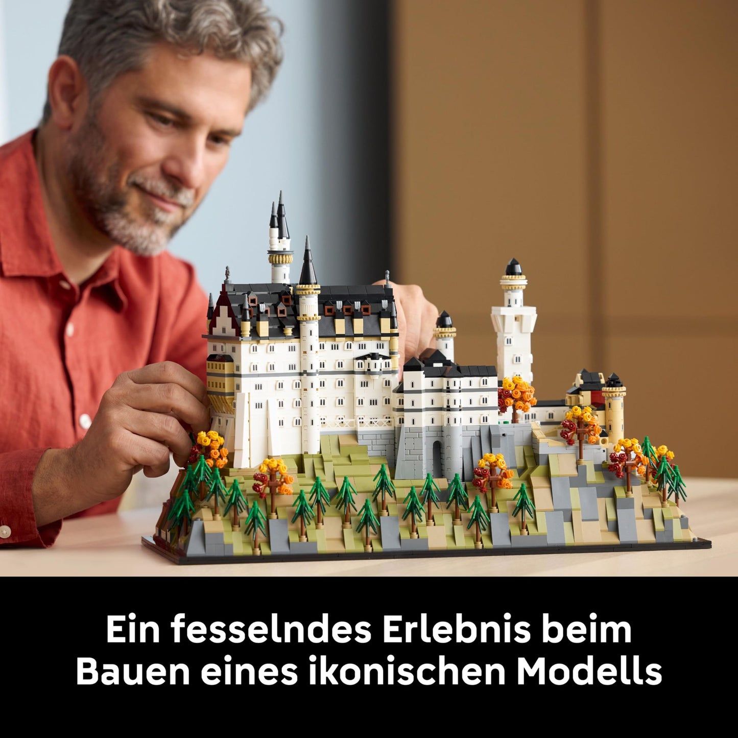 LEGO Architecture Neuschwanstein Castle - 3D puzzle for adults - model building with towers, courtyards & detailed interior - historical gift for fans - 21063