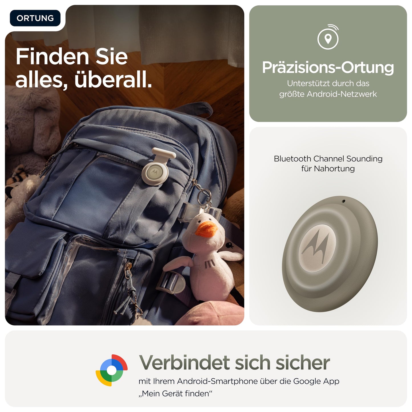 Motorola Moto Tag Smart Tracker 1 Pack Android+ iOS Compatible Laurel Oak - PG38C08026