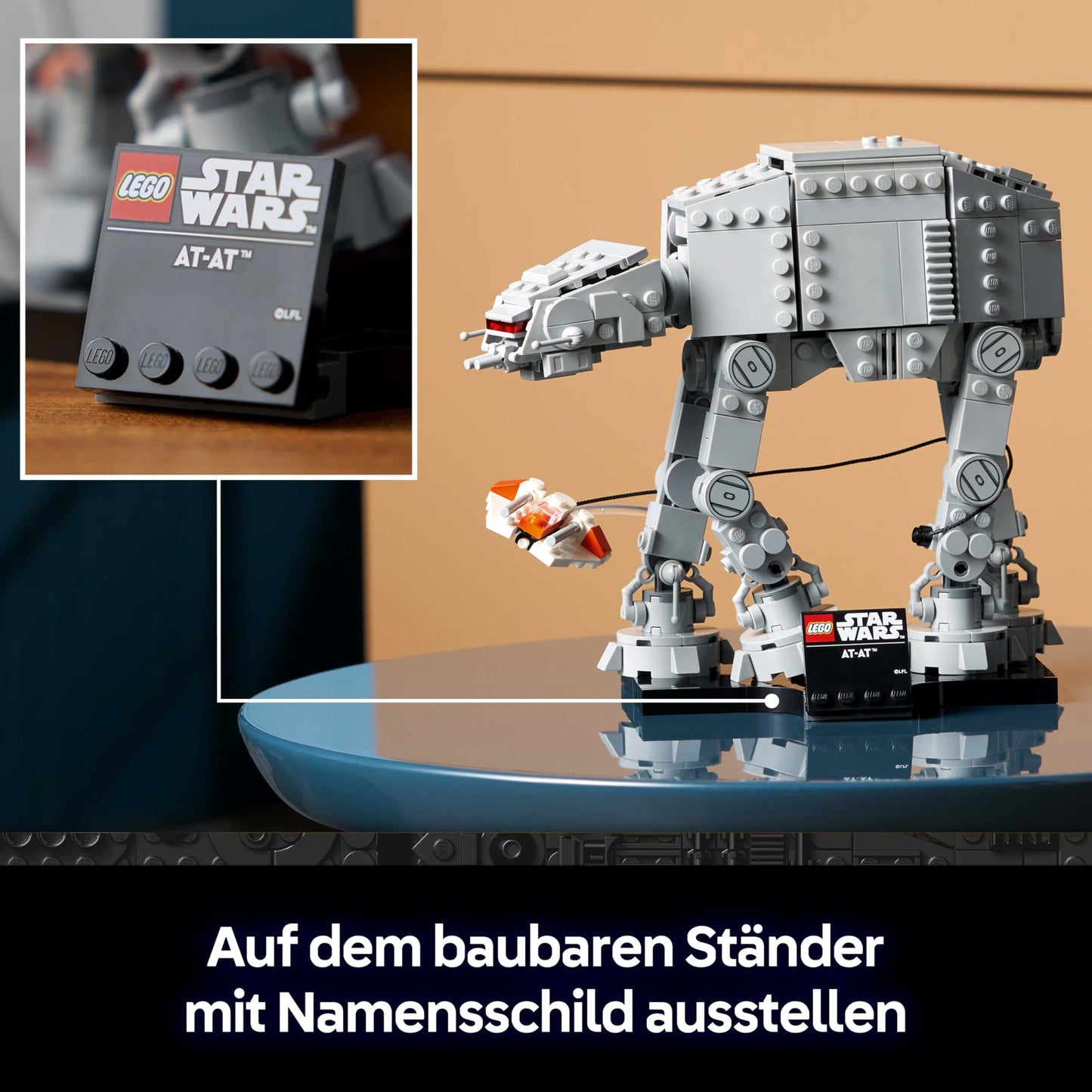 LEGO Star Wars 75440 AT-AT - model building set for adults - with snowspeeder, stand & name plate - DIY decoration for the shelf - gift for fans of The Empire Strikes Back