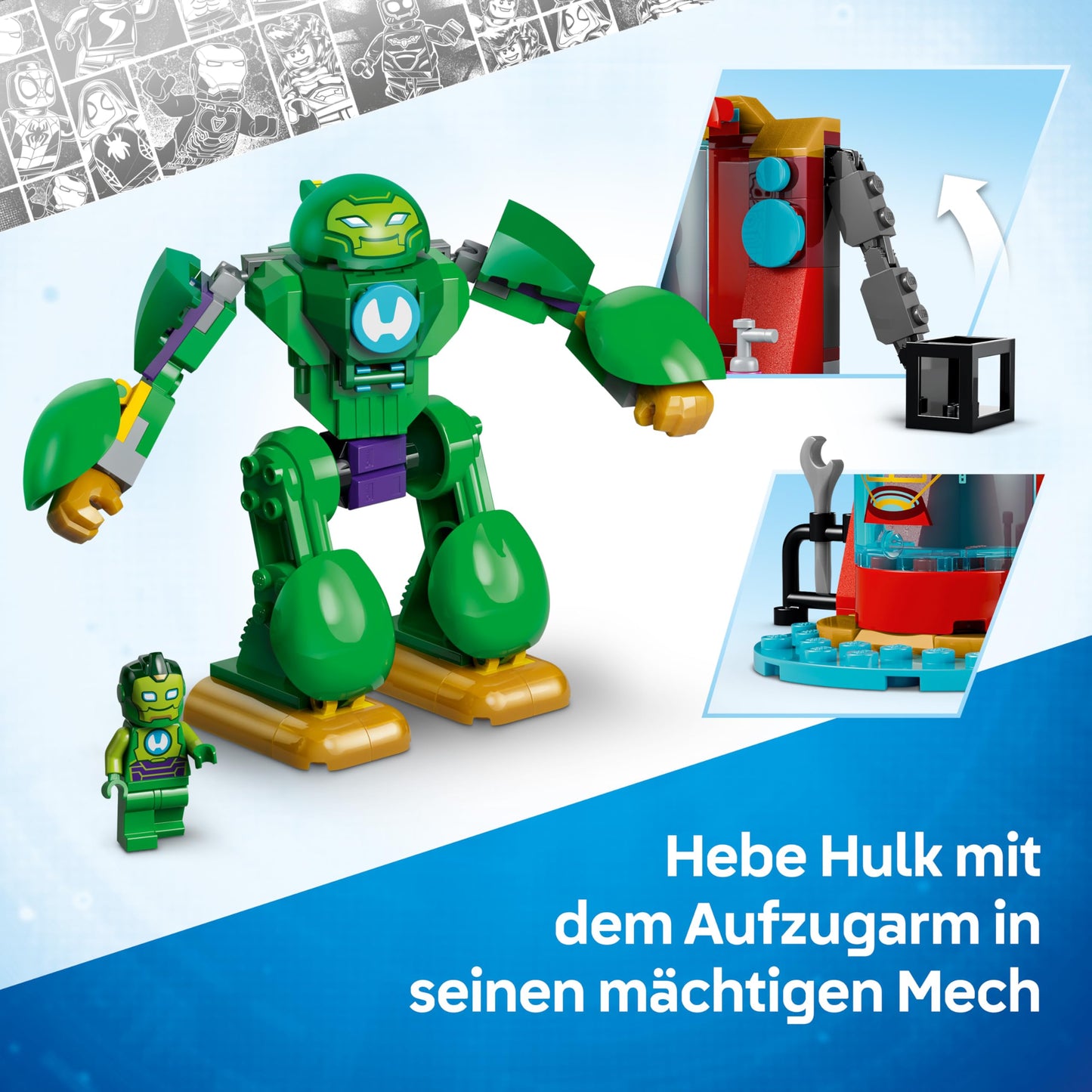 LEGO ǀ Marvel Iron Man and his fantastic friends Loki vs. Team Iron Man - superhero toy with car, plane, mech figure & 4 minifigures - gift for boys aged 4 and up & fans - 11211