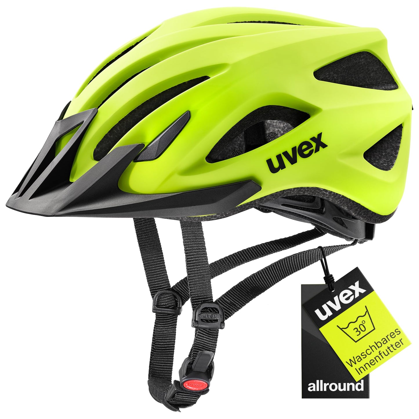 uvex viva 3 - lightweight all-round helmet for men and women - individual size adjustment - washable interior - neon yellow matt - 56-62 cm - S4109841117