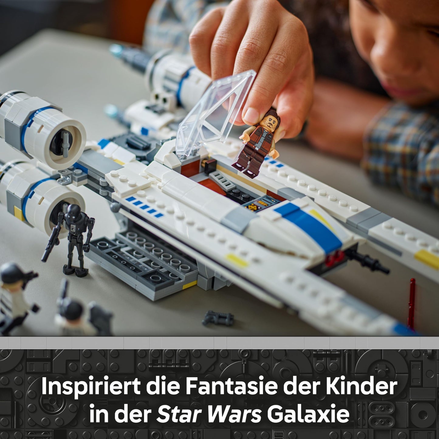 LEGO Star Wars 75399 Rebel U-Wing Starfighter - toy with swivel wing function & 3 minifigures including Cassian Andor & K-2SO droid figure - gift for boys aged 8 and up & Andor Season 2 fans