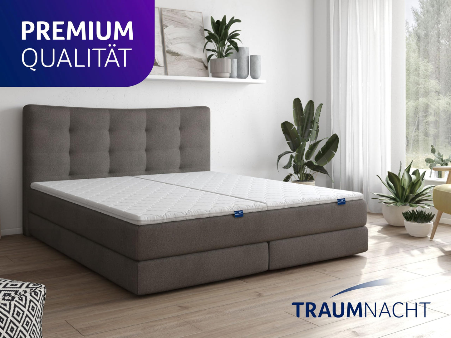Dream night orthopedic mattress topper 100x200 cm | Comfort foam core for high lying comfort | Pressure-relieving & breathable | Oeko-Tex Standard 100 certified | German quality standard - 3897184132