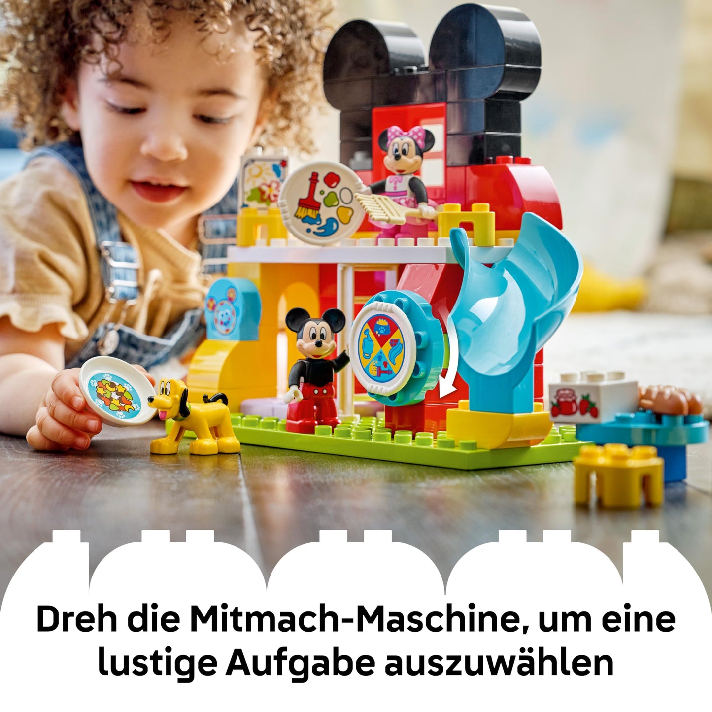 LEGO DUPLO | Mickey Mouse Clubhouse with Minnie and Pluto - Educational Fine Motor Skills Toy for Toddlers - Incl. 3 Figures & Toodles - Gift for Boys & Girls from 2 Years - 10465