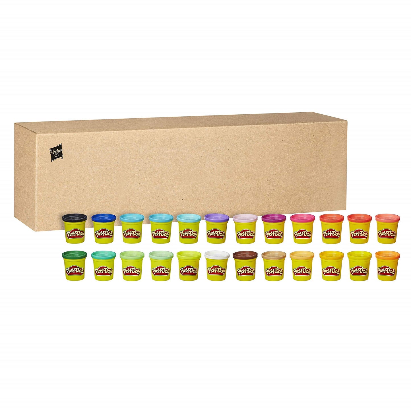 Play-Doh pack with 24 x 84g cans, craft set with a colorful selection of colors promotes creativity, available exclusively at Amazon, creative for children aged 2 and over - 20383