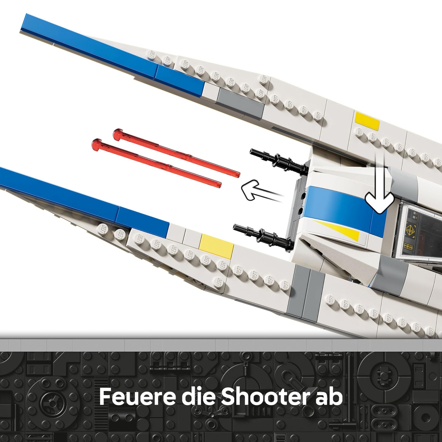 LEGO Star Wars 75399 Rebel U-Wing Starfighter - toy with swivel wing function & 3 minifigures including Cassian Andor & K-2SO droid figure - gift for boys aged 8 and up & Andor Season 2 fans