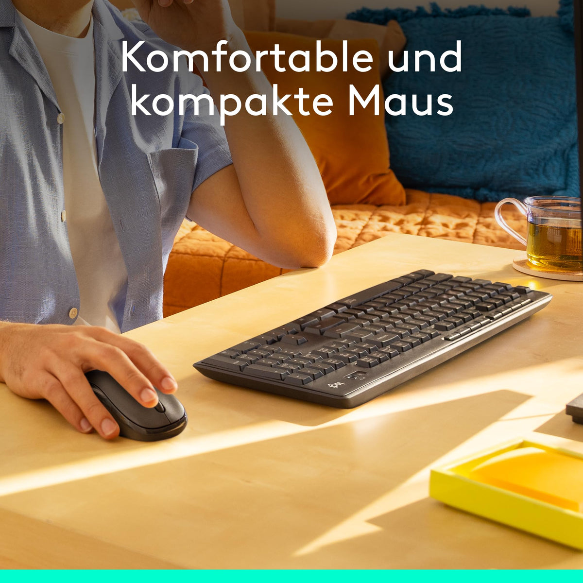 Logitech MK295 Silent Wireless Keyboard-Mouse Set - 8551681