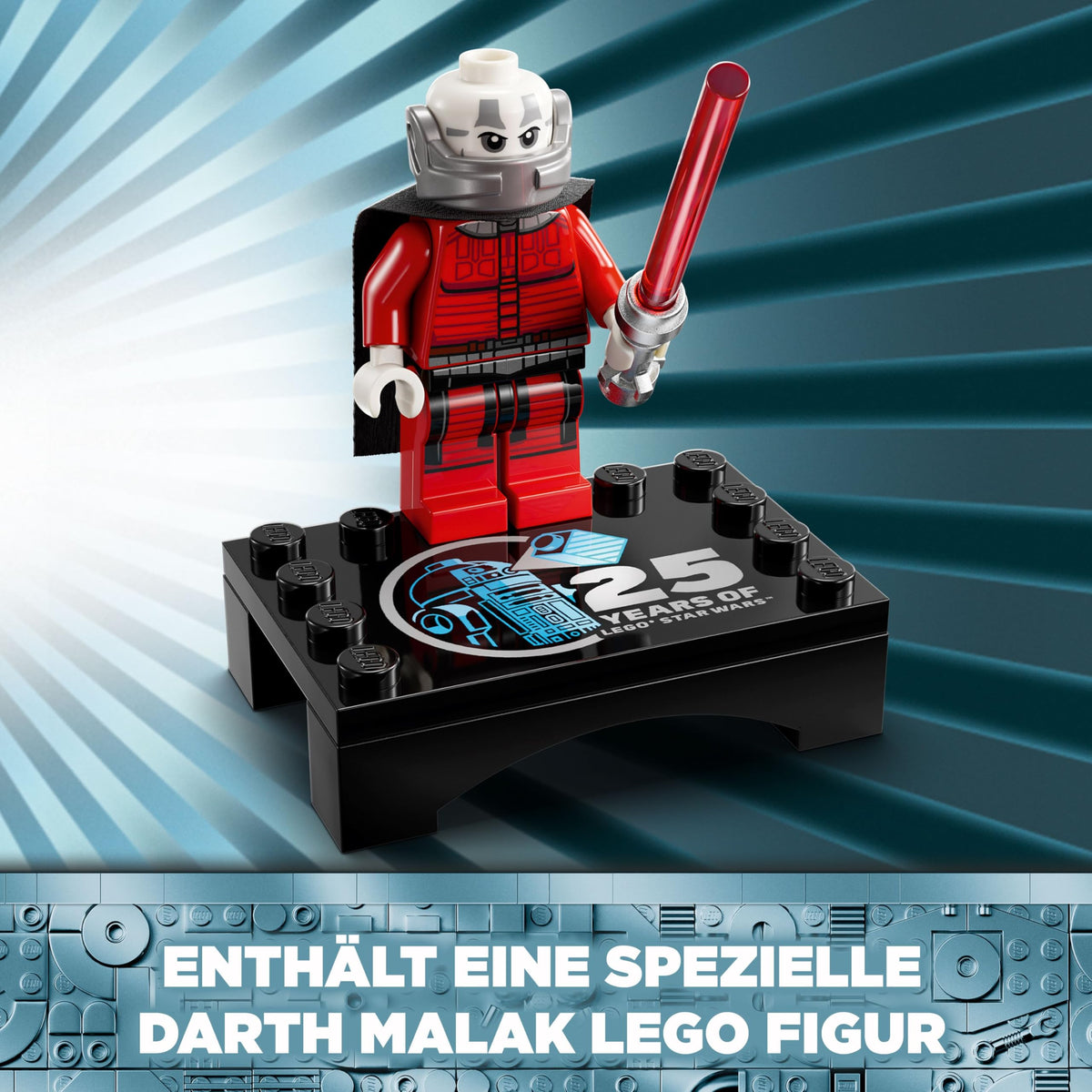 LEGO Star Wars 75379 R2-D2 Jucărie – Figură de expus cu cap rotativ, periscop și unelte, inclusiv figura minifigură Darth Malak – Cadou pentru băieți de la 10 ani și adulți