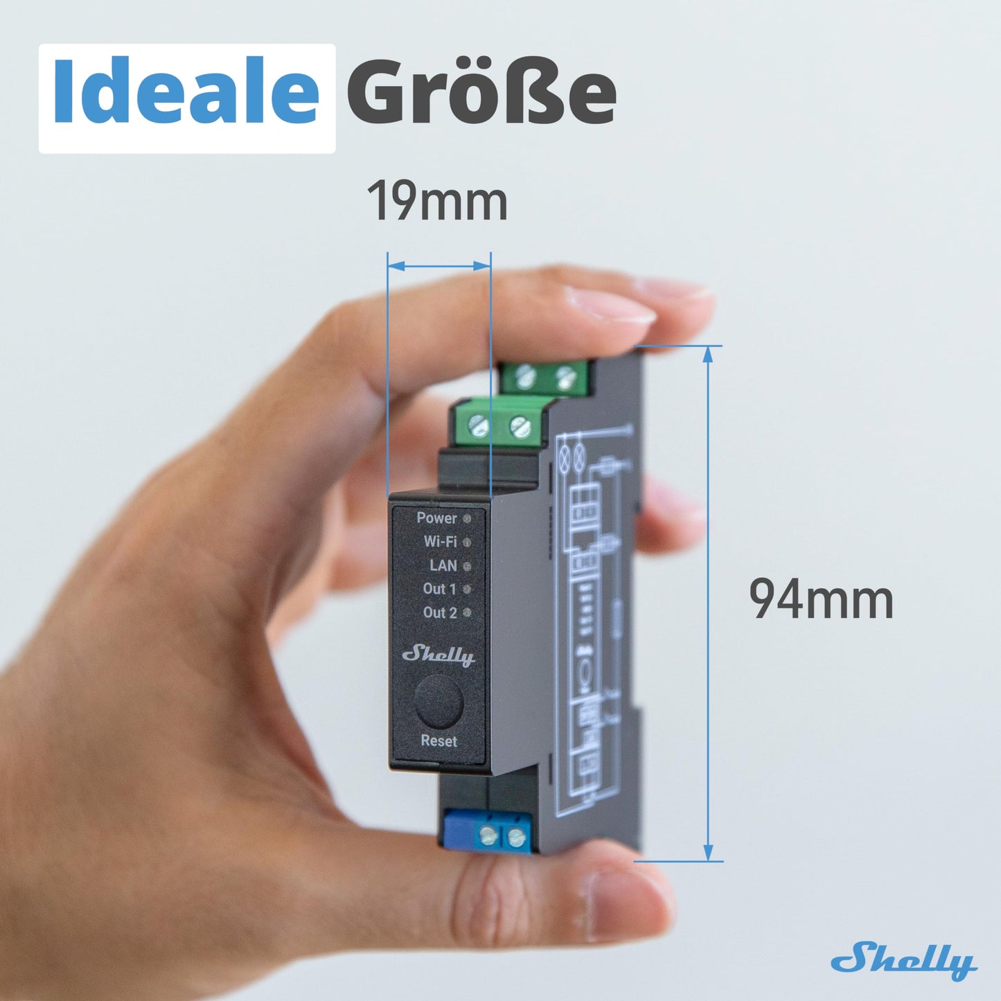 Shelly Pro 2PM | WLAN & LAN 2-channel smart relay switch with current measurement - 25A | Home automation | Compatible with Alexa & Google Home | iOS Android App | Remote control | No hub required - 3800235268032